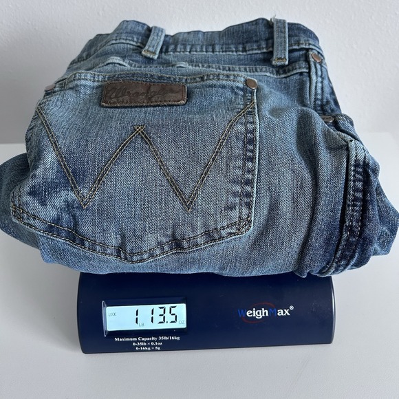 WRANGLER Retro Slim Boot Jeans 40 x 32 Medium Wash Zip Fly Mens Stretch Denim - Picture 14 of 14